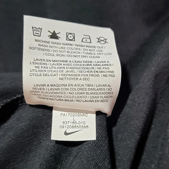 Nike Golf Women's NWT Dri-FIT Vertical Mesh Black Polo Shirt Size Large - Picture 7 of 11